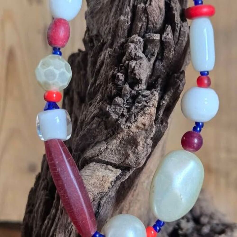 Handmade Mixed Bead Bracelet New and Repurposed Beads